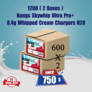 1200 (2 Boxes) Nangs Skywhip Ultra Pro+ 8.4g Whipped Cream Chargers N20