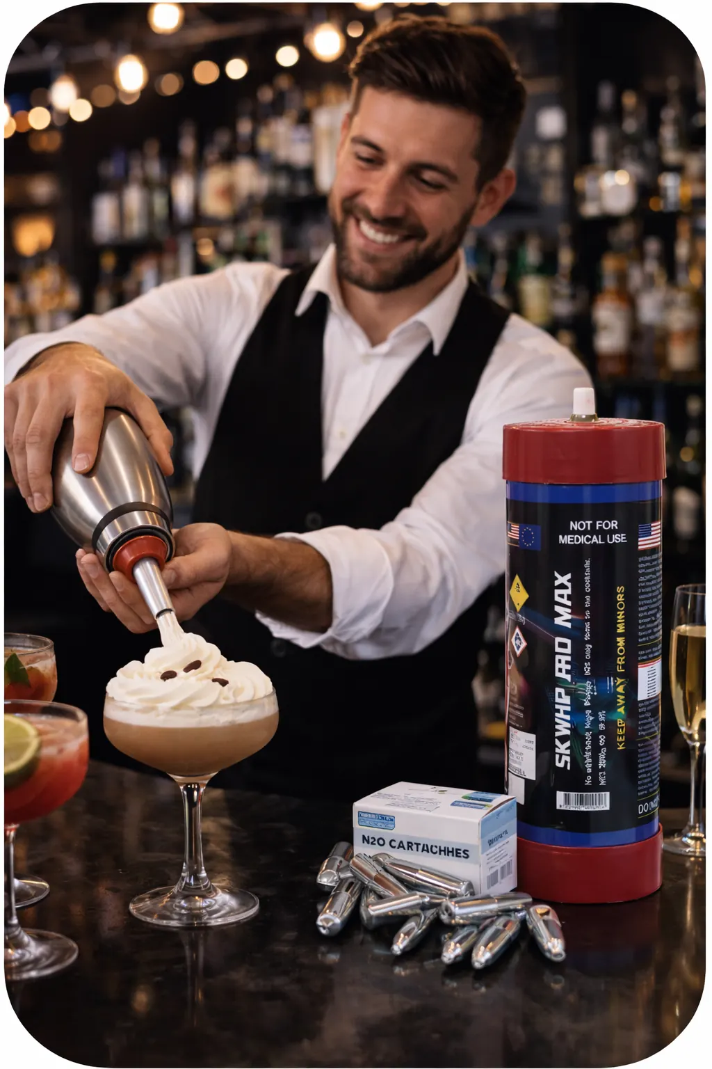 cream charger professional bar use